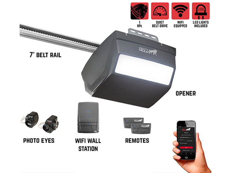Mighty Mule MM9434K – 1 HPe Smart Garage Door Opener