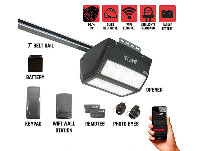Mighty Mule MM9545M – 1 1/4 HPe Smart Garage Door Opener